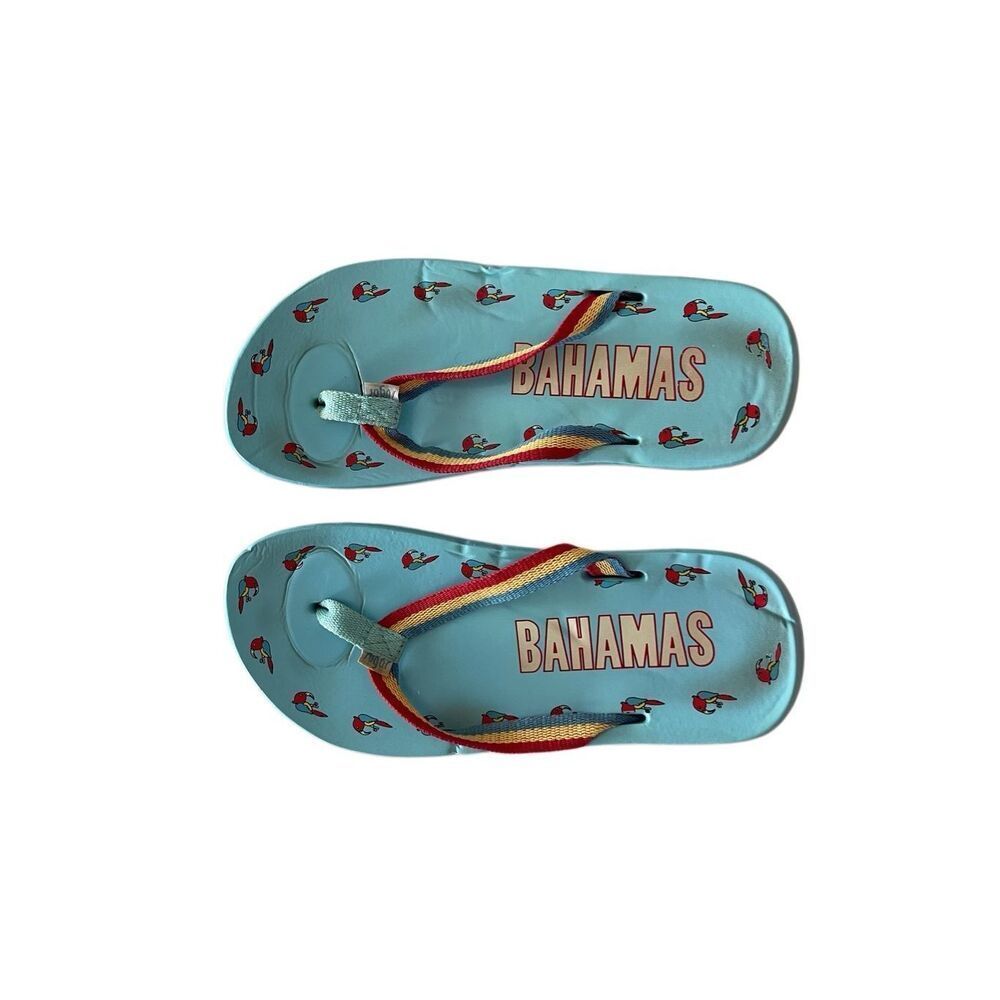 Y2K Sugar Floaty “Bahamas”‎ Flip-Flops – Parrot Print